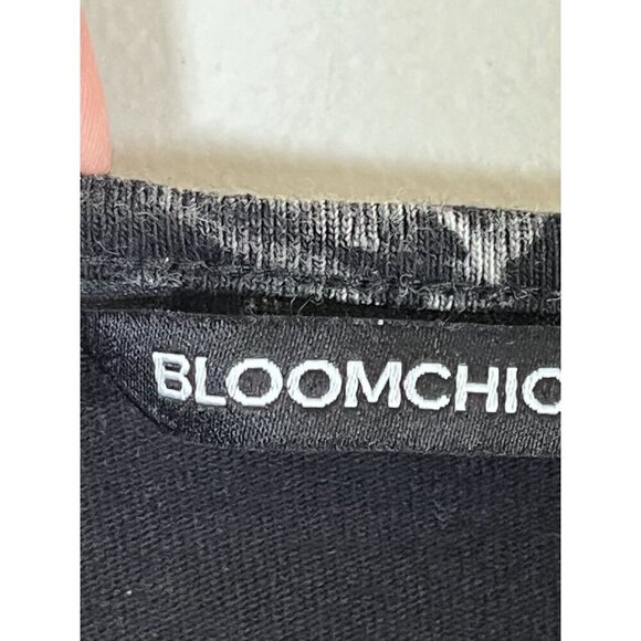 Bloomchic Tie Dye Top 22 Black Active Sporty Neutral Goth Punk Retro 80s Chic - Picture 2 of 10